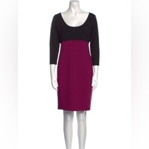 Narciso RODRIGUEZ for Design Nation black and mulberry bodycon dress. Large EUC
